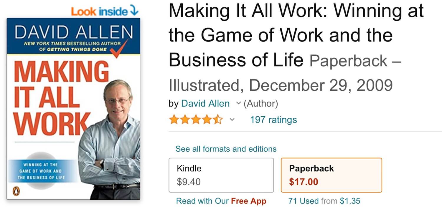 Making it All Work - grab your new book by David Allen!