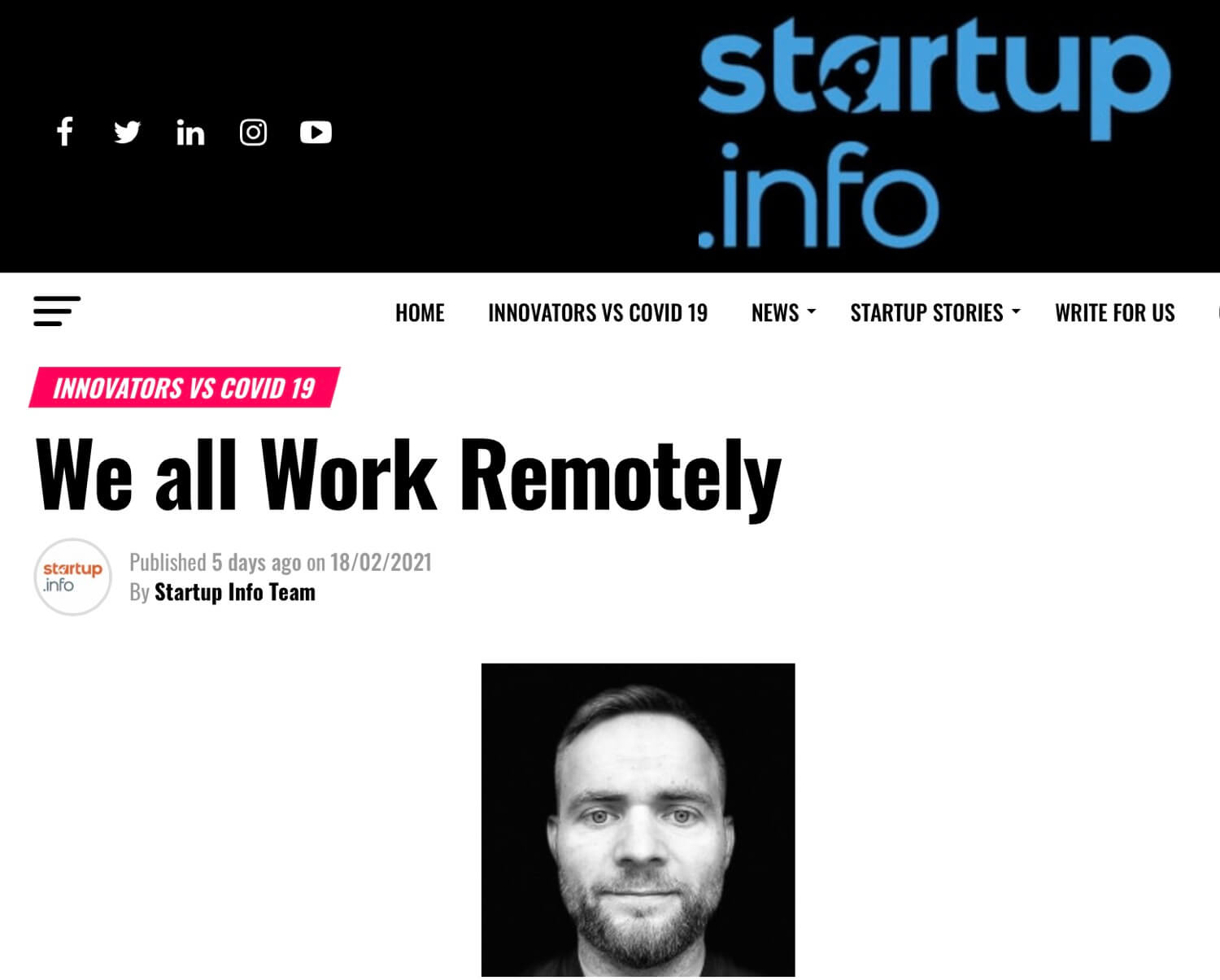 On Startup Info - how we all work remotely